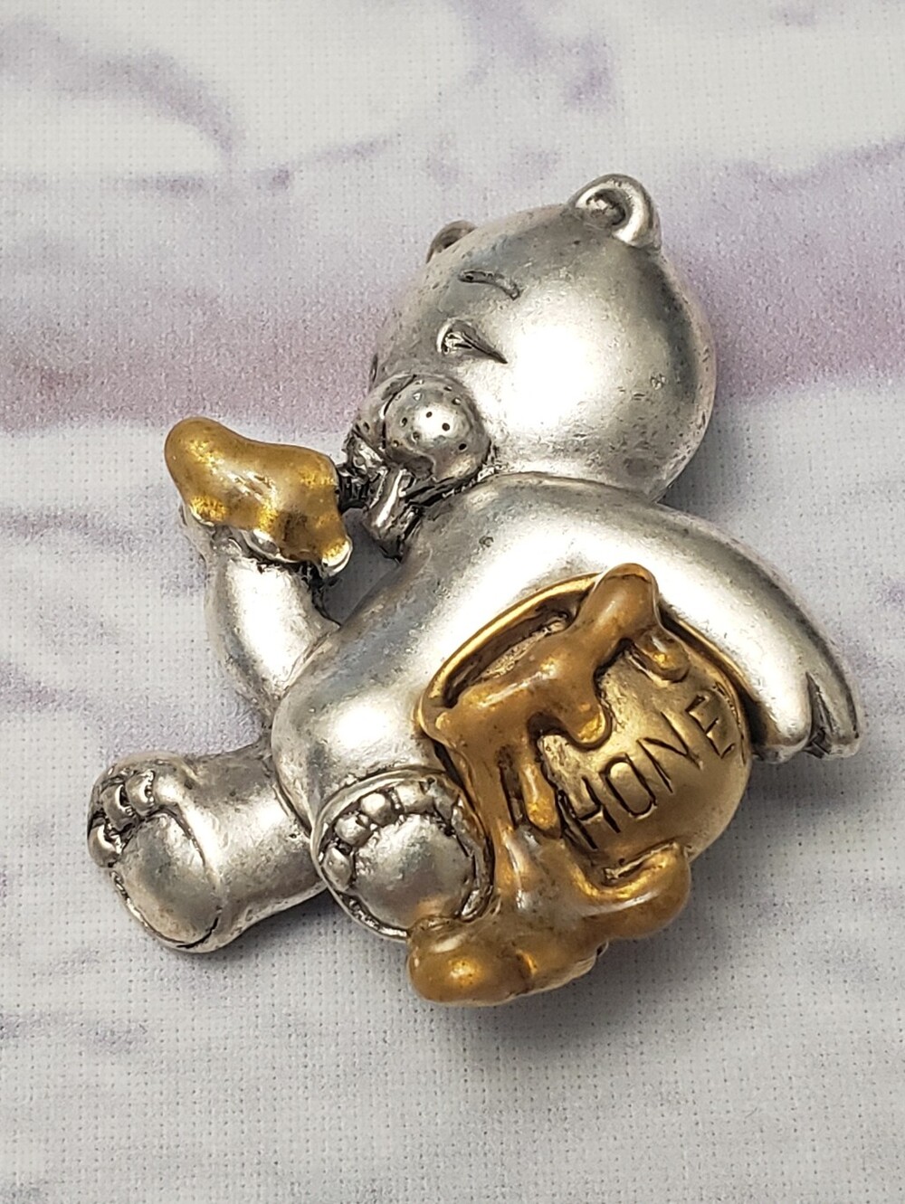 DANECRAFT NWOT Bear W/ Jar Of Honey Brooch Pin